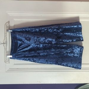 Girls velvet wide leg pants